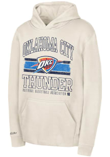 Mitchell and Ness Oklahoma City Thunder Youth White Lockup Long Sleeve Hoodie