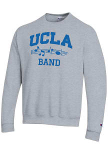 Champion UCLA Bruins Mens Grey Band Icon Powerblend Long Sleeve Crew Sweatshirt