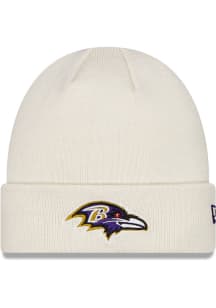 New Era Baltimore Ravens White GCP BAL Knit cuff Mens Knit Hat