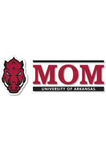 Arkansas Razorbacks 6x2 Mom Auto Decal - Cardinal