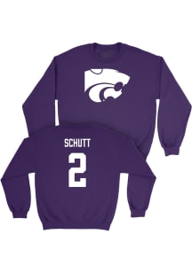 Jaden Schutt  Campus Ink K-State Wildcats Youth Purple NIL Legacy Long Sleeve Crew Sweatshirt