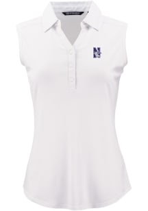 Cutter and Buck Northwestern Wildcats Womens White Forge Eco Polo Shirt