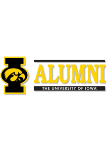 Iowa Hawkeyes 6x2 Alumni Auto Decal - Gold