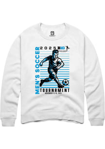 Summit Sportswear Big Ten Mens White 2025 Men's Soccer Tournament Long Sleeve Crew Sweatshirt
