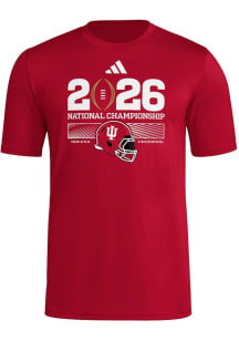 Adidas Indiana Hoosiers Crimson 2025 CFP National Championship Bound Short Sleeve T Shirt