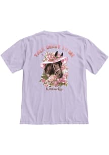 Blue 84 Kentucky Derby Womens Purple Talk Derby to me Short Sleeve T-Shirt