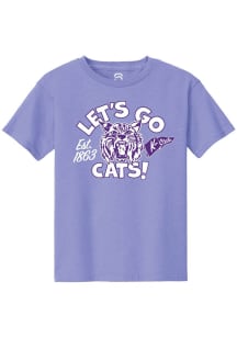 Summit Sportswear K-State Wildcats Youth Lavender Lets Go Cats Short Sleeve T-Shirt