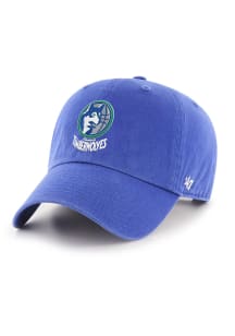 47 Minnesota Timberwolves 1989 Hardwood Classic Clean Up Adjustable Hat - Blue