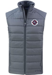 Cutter and Buck New England Revolution Mens Graphite Evoke Sleeveless Jacket