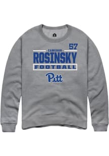 Cameron Rosinsky Pitt Panthers Mens Graphite Football NIL Stacked Box Player Crew