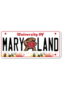 Maryland Terrapins 3.5" License Plate Rugged Stickers - Red