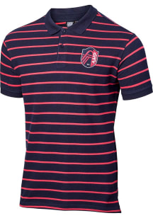 St Louis City SC Mens Navy Blue Pique Short Sleeve Polo
