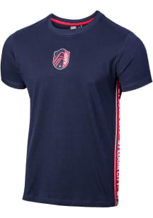 St Louis City SC Navy Blue Side Tape Short Sleeve Fashion T Shirt