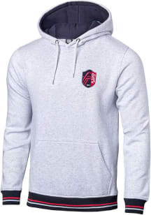 St Louis City SC Mens Grey Rib Stripe Fashion Hood