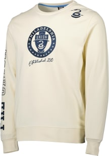 Philadelphia Union Mens White Tonal Crest Long Sleeve Fashion Sweatshirt