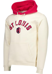 St Louis City SC Mens White Arch Mascot Long Sleeve Hoodie