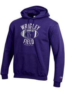 Champion Northwestern Wildcats Mens Purple Illinois vs. Northwestern Long Sleeve Hoodie