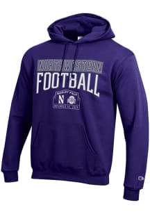 Champion Northwestern Wildcats Mens Purple Wrigley Field 2024 Football Long Sleeve Hoodie