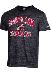 Champion Maryland Terrapins Black 0 Vintage Number One Design Triblend Short Sleeve Fashion T Shir..