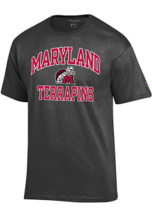 Champion Maryland Terrapins Charcoal Vintage Number One Design Short Sleeve T Shirt