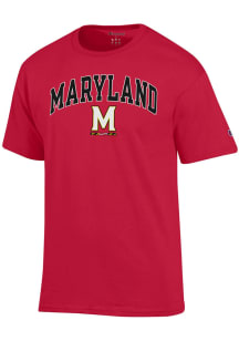 Champion Maryland Terrapins Red Arch Mascot Short Sleeve T Shirt