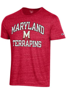 Champion Maryland Terrapins Red Number One Design Triblend Short Sleeve T Shirt