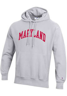 Champion Maryland Terrapins Mens Grey Arch Name Reverse Weave Long Sleeve Hoodie