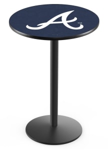 Atlanta Braves Black Round Base Pub Table