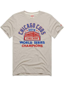 Homage Chicago Cubs Natural 2016 World Series Champs Short Sleeve Fashion T Shirt