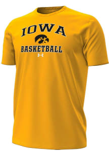 Under Armour Iowa Hawkeyes Gold Basketball Performance Short Sleeve T Shirt
