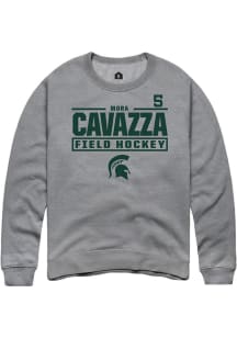 Mora Cavazza Michigan State Spartans Mens Graphite NIL Stacked Box Player Crew
