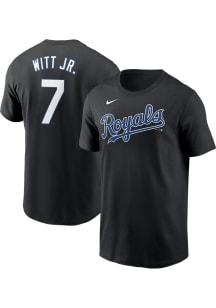 Bobby Witt Jr Kansas City Royals Black Pitch Black Short Sleeve Player T Shirt