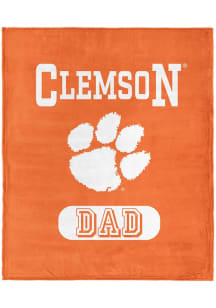 Clemson Tigers Dad Silk Touch Fleece Blanket - Orange