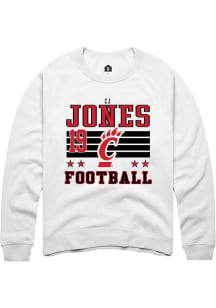 Cj Jones Cincinnati Bearcats Mens White Football NIL Striped Player Crew