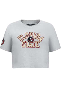 Pro Standard Florida State Seminoles Womens Grey Classic Short Sleeve T-Shirt