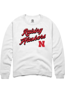 Summit Sportswear Nebraska Cornhuskers Mens White RAISING MASCOTS Long Sleeve Crew Sweatshirt