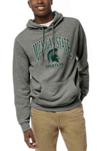 Michigan State Spartans Mens Grey Arch Name Long Sleeve Hoodie