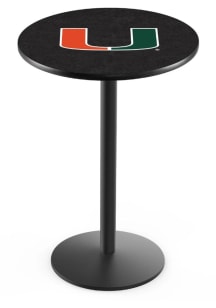 Miami RedHawks Black Round Base Pub Table