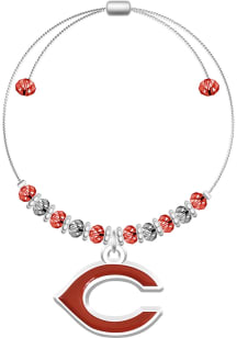 Cincinnati Reds 2-Tone Beaded Toggle Womens Bracelet