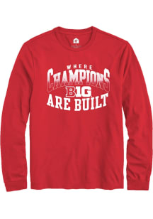 Rally Big Ten Red Champs Arch Long Sleeve T Shirt