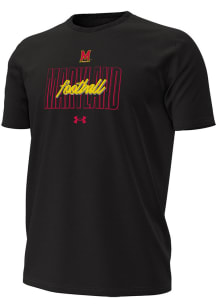 Under Armour Maryland Terrapins Black Football Short Sleeve T Shirt