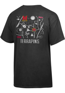 Gear For Sports Maryland Terrapins Black ComfortWash Short Sleeve T Shirt