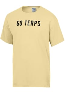 Maryland Terrapins Gold ComfortWash Design Short Sleeve T Shirt