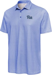 Antigua Pitt Panthers Mens Blue Breeze Short Sleeve Polo