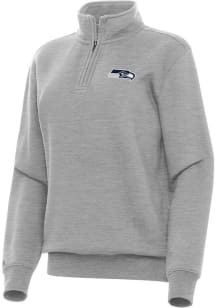 Antigua Seattle Seahawks Womens Grey Victory Qtr Zip