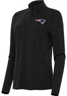 Antigua New England Patriots Womens Black Bright Qtr Zip