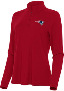 Antigua New England Patriots Womens Red Intent Qtr Zip