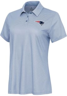 Antigua New England Patriots Womens White Rings Short Sleeve Polo Shirt