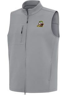 Antigua Oregon Ducks Mens Grey Demand Sleeveless Jacket