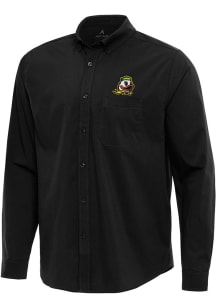 Antigua Oregon Ducks Mens Black Flight Long Sleeve Dress Shirt
